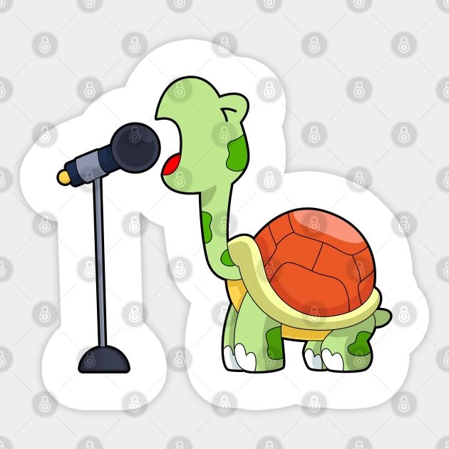 Turtle Singer Microphone Music Sticker by Markus Schnabel